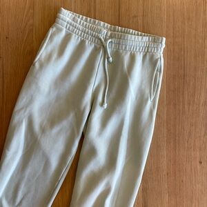 TNA Cozy Perfect Fleece Jogger Sweatpants XS Light Green